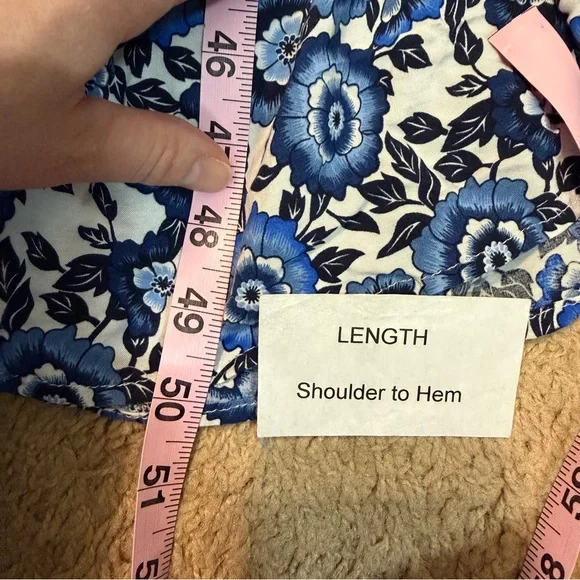 FP To Love | Maxi Dress Boho Blue Floral White Button Down Women’s Size Small - Picture 13 of 13